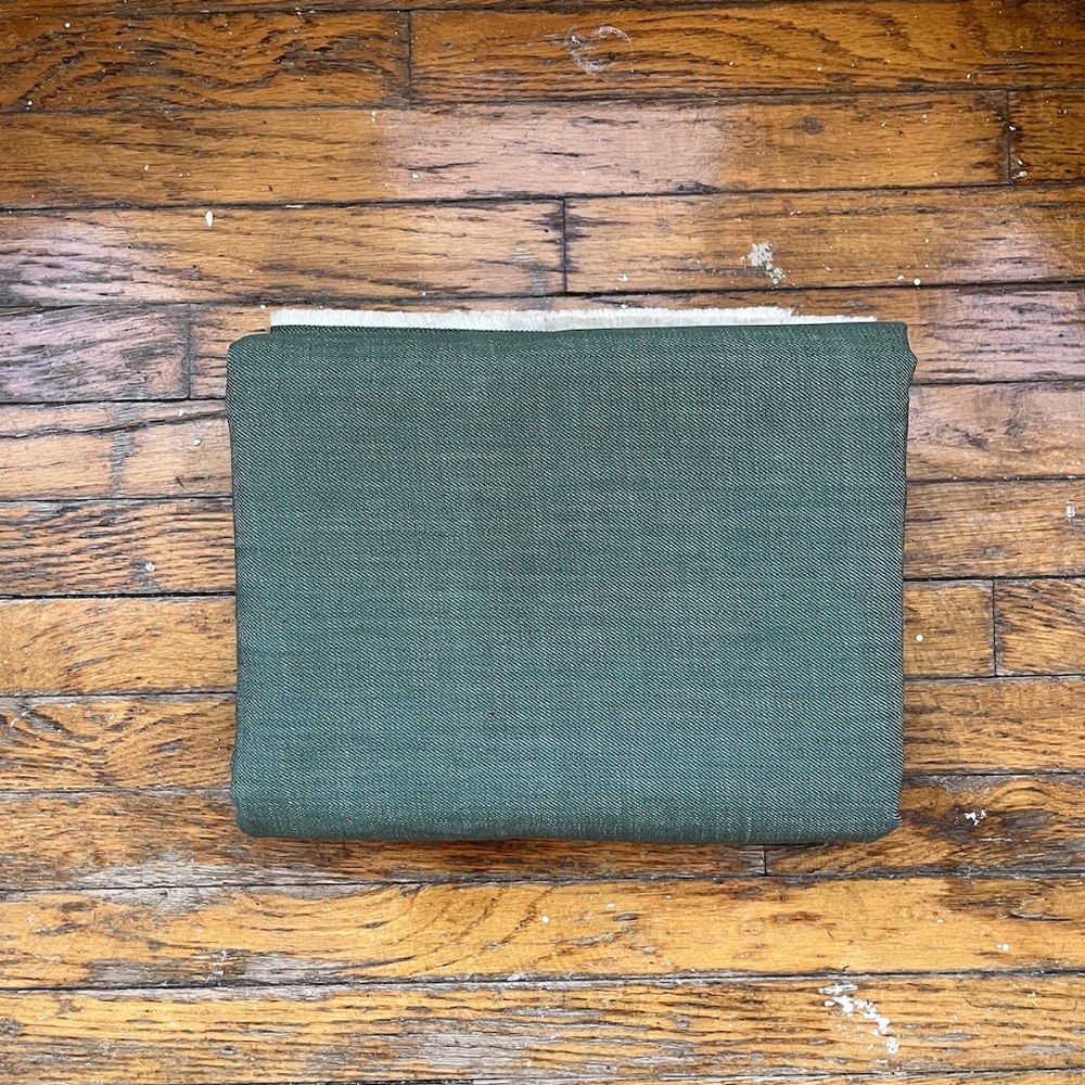 Cone Mills 9oz Non-Stretch Denim - 2 Metres - Green Olive